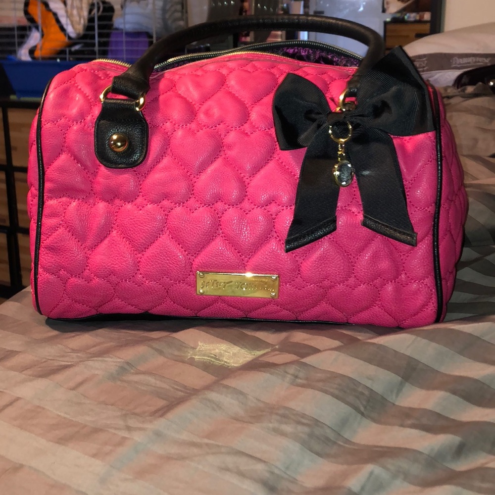 Hot pink Betsey Johnson tote